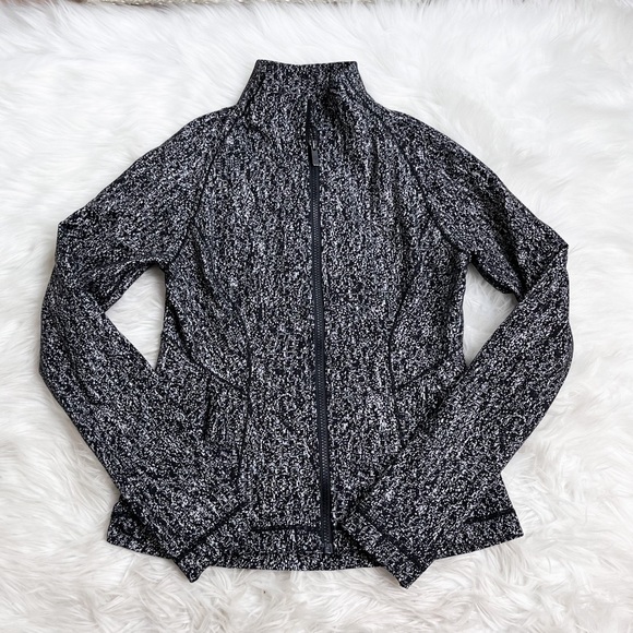 lululemon athletica Pants - Lululemon Jacket Mini Urban Block Ice Grey Black Size 8
